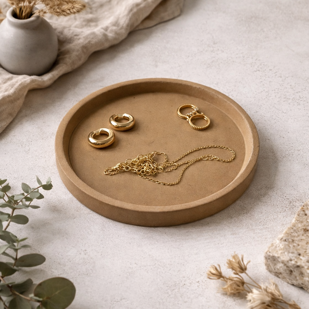 Minimal Concrete Jewelry Tray