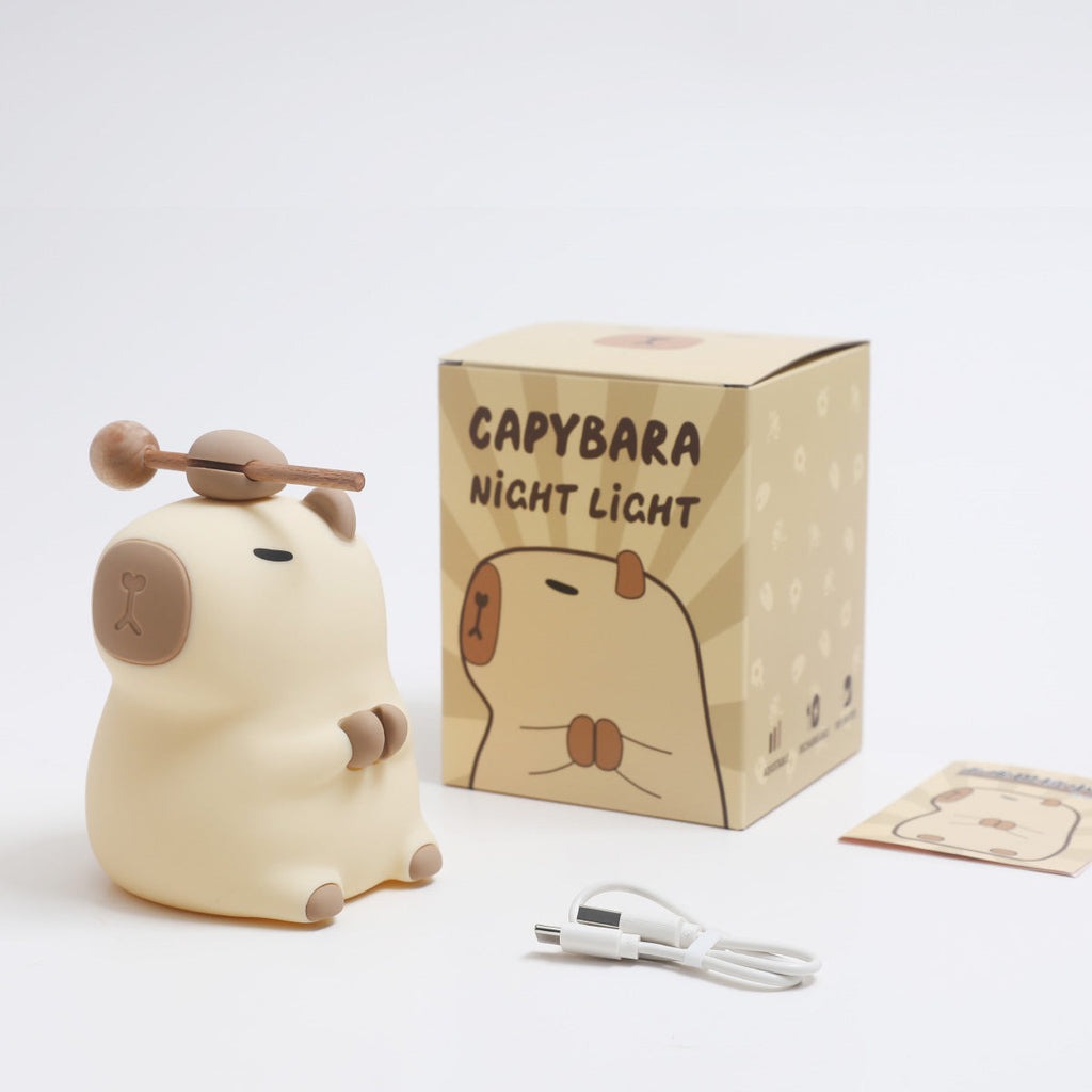 Satsus® Flower Capybara Squishy Silicone Night Light - Perfect Gift for Kids and Girls