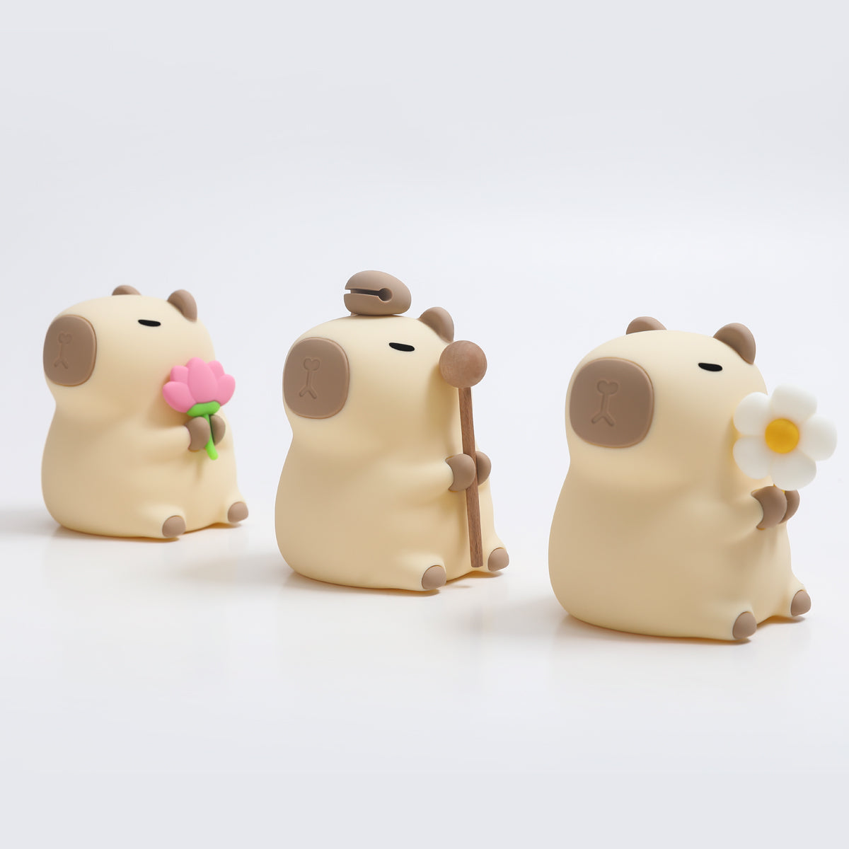 Satsus® Flower Capybara Squishy Silicone Night Light - Perfect Gift for Kids and Girls