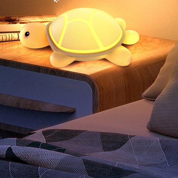 Satsus® Squishy Silicone Cute Turtle LED Night Light - Perfect Gift for Kids and Girls