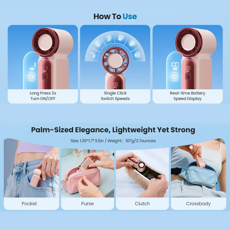Smart LED Portable Fan