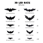 3D LED Flying Bat Wall Decor