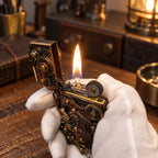 Gears of Time Brass Pocket Lighter