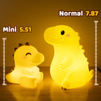 Satsus® Squishy Silicone Smiley Giant Dinosaur LED Night Light - Perfect Gift for Kids and Girls