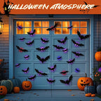 Lighted 3D Flying Bat Halloween Wall Decorations
