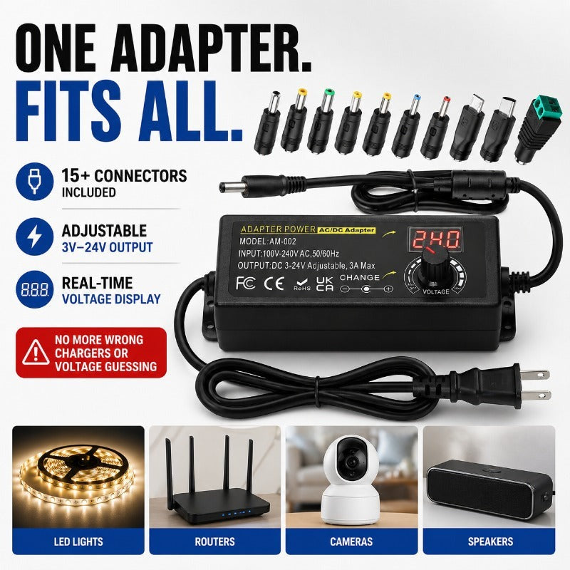 Universal Adjustable Power Adapter