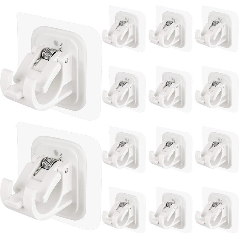 Nail-Free Adjustable Curtain Rod Bracket Holders – Drill-Free & Wall-Safe