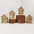 Decorative wooden house for the Christmas season