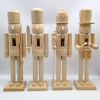 Nutcracker figure made of wood, 38 cm, unpainted
