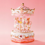 Hand-painted music box in pastel colors