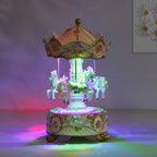 Carousel music box with lighting