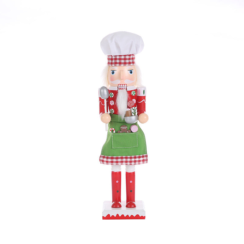 Nutcracker set made of wood, 38 cm, 2-piece