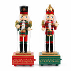 Nutcracker music box, 31 cm, wood