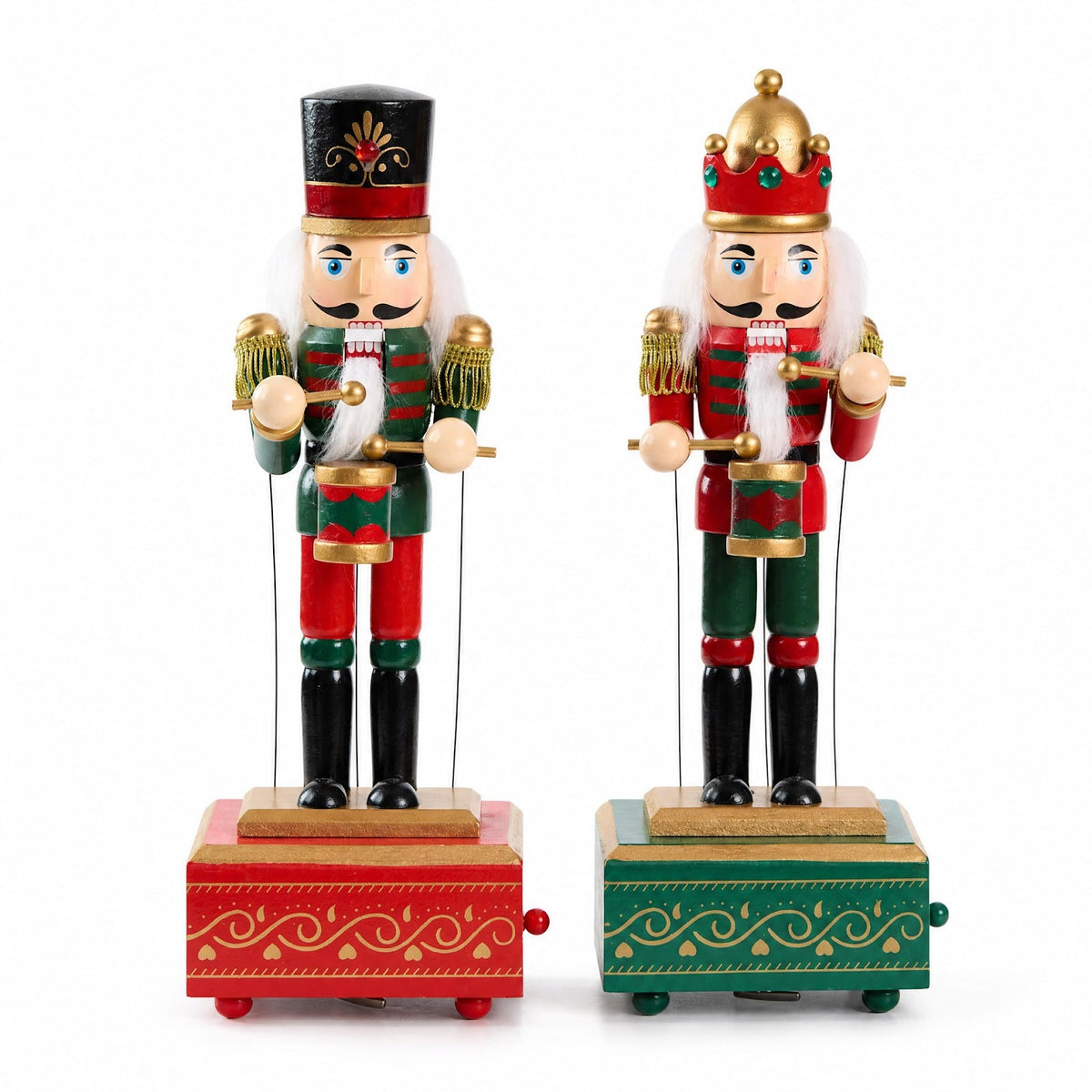 Nutcracker music box, 31 cm, wood