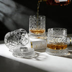 Whiskey Glass — Spinning, Crystal, Elegant, Unique, Modern, Luxury