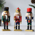 3-piece set wooden nutcracker soldiers, 15 cm