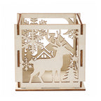 Christmas wooden lampshade decoration