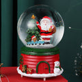 Christmas snow globe with music and light