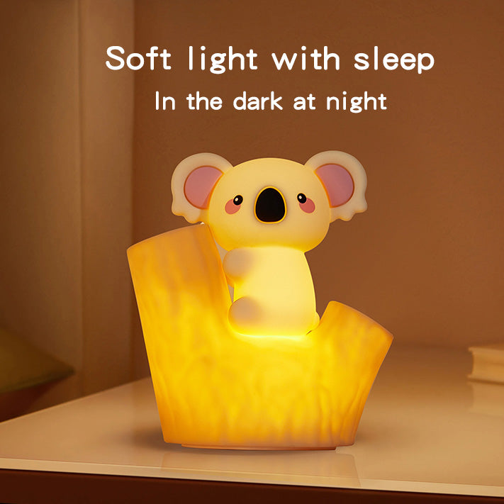 Satsus® Mini Koala on Tree Branch Silicone Squishy Night Light Cute Perfect Gift