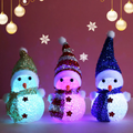 Illuminated LED Snowman made of plastic