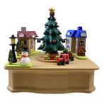 Decorative wooden Christmas music box
