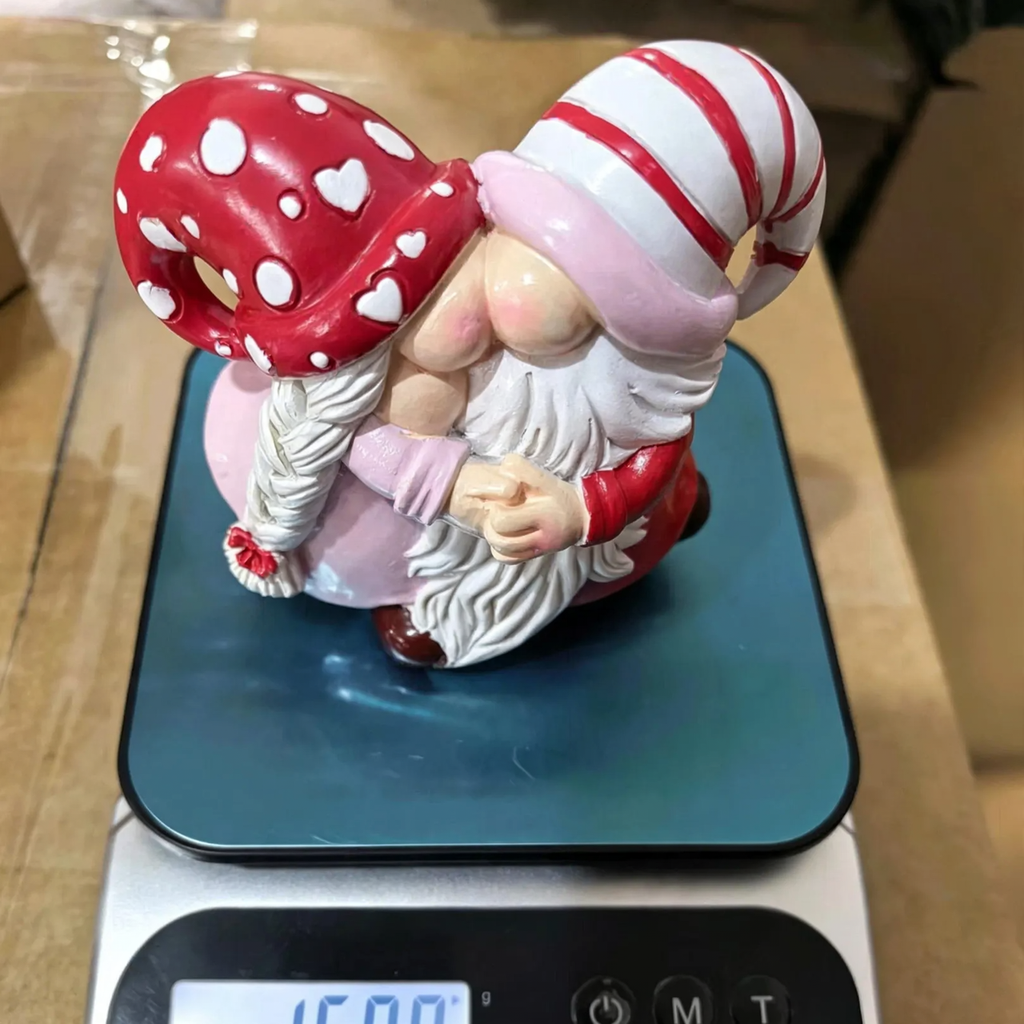 Decorative gnome figure made of resin for various occasions