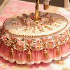 Decorative carousel music box made of resin