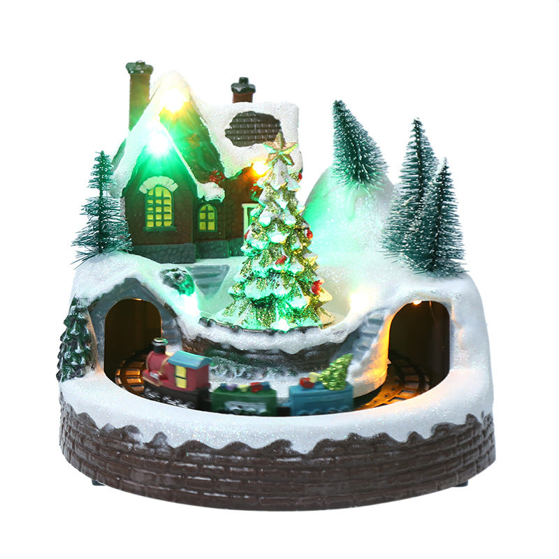 Illuminated Christmas Music House with Light and Music