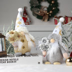 Gnome figure with hat in gold and silver look