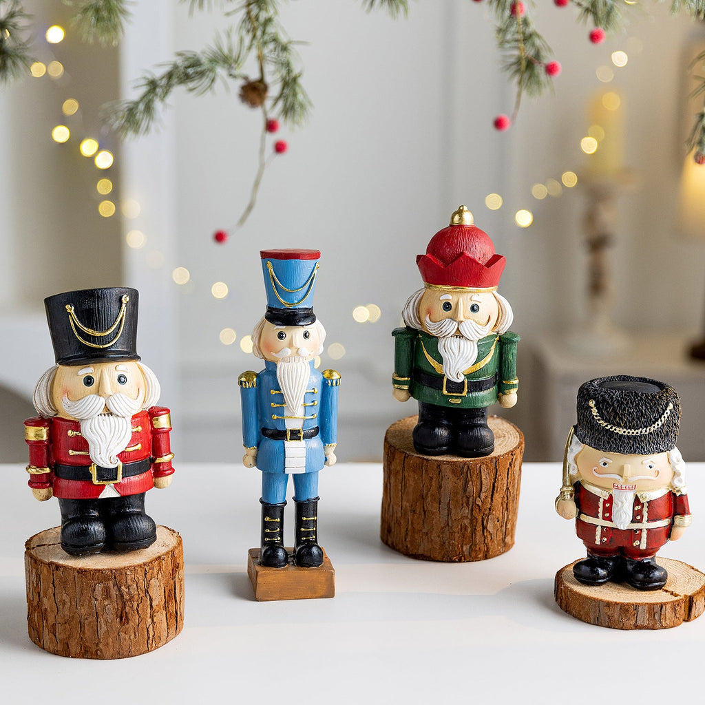 Decorative nutcracker soldier made of resin for the Christmas season