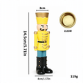 Decorative nutcracker candle holder made of resin