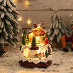 Illuminated music house with night light function