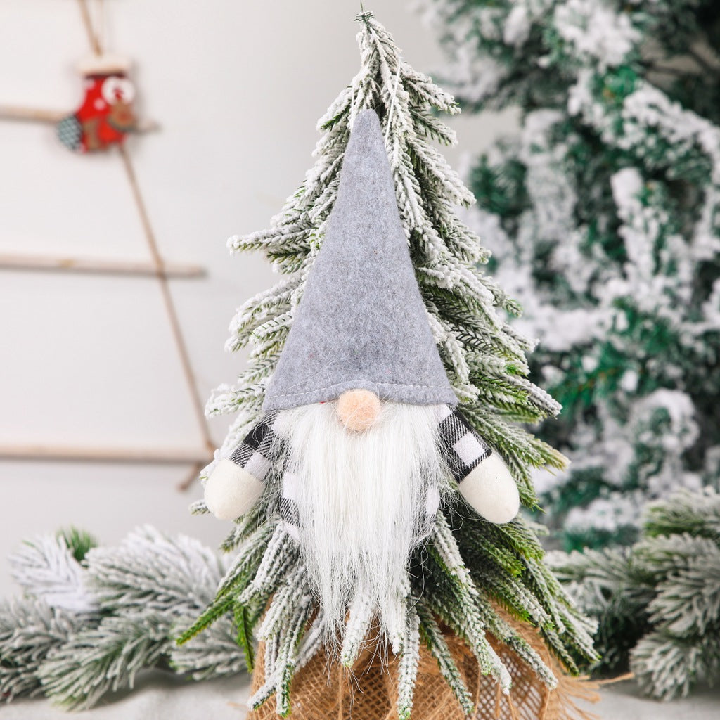 Scandinavian Gnome Pendant in Checkered Pattern