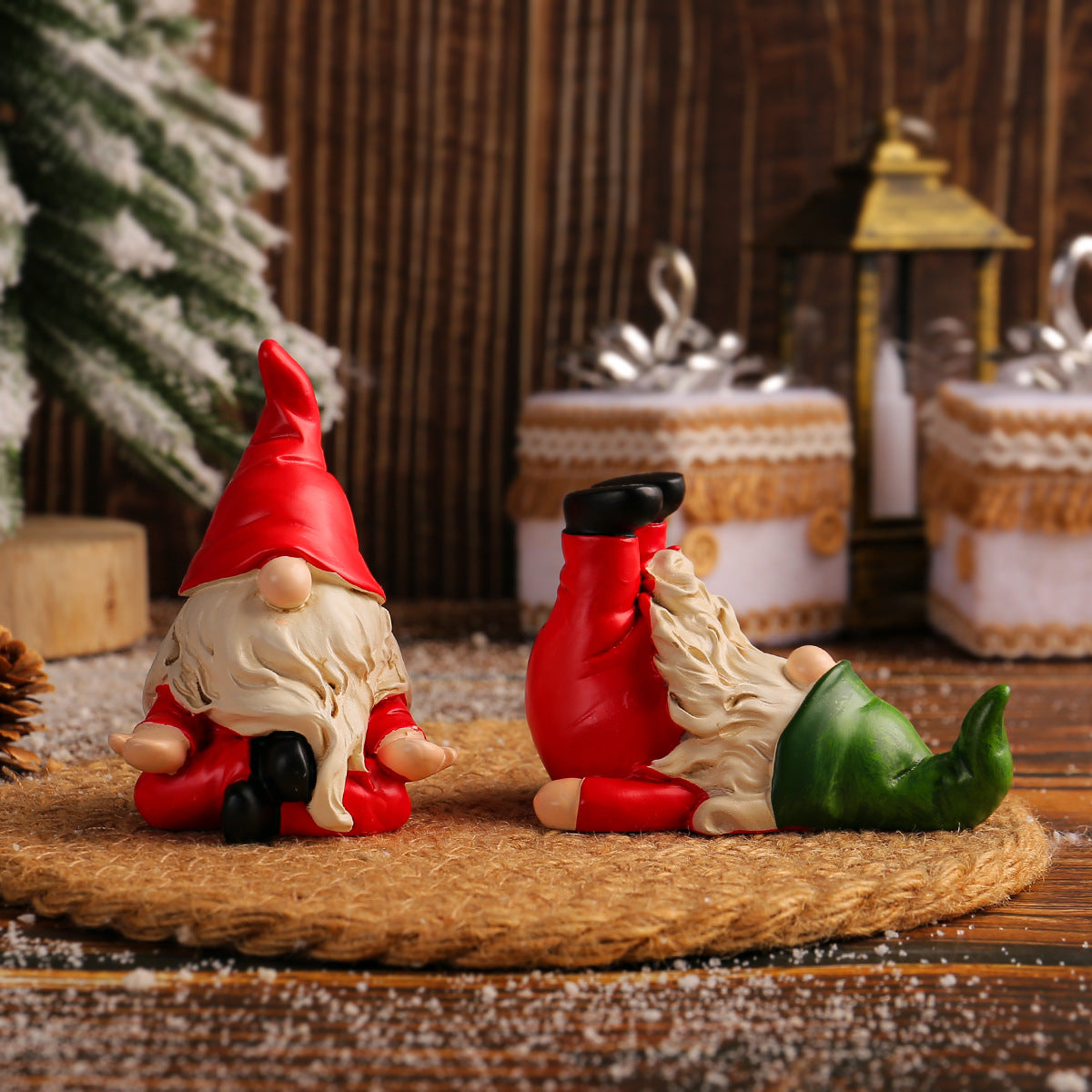 Decorative yoga gnome figure for the desk