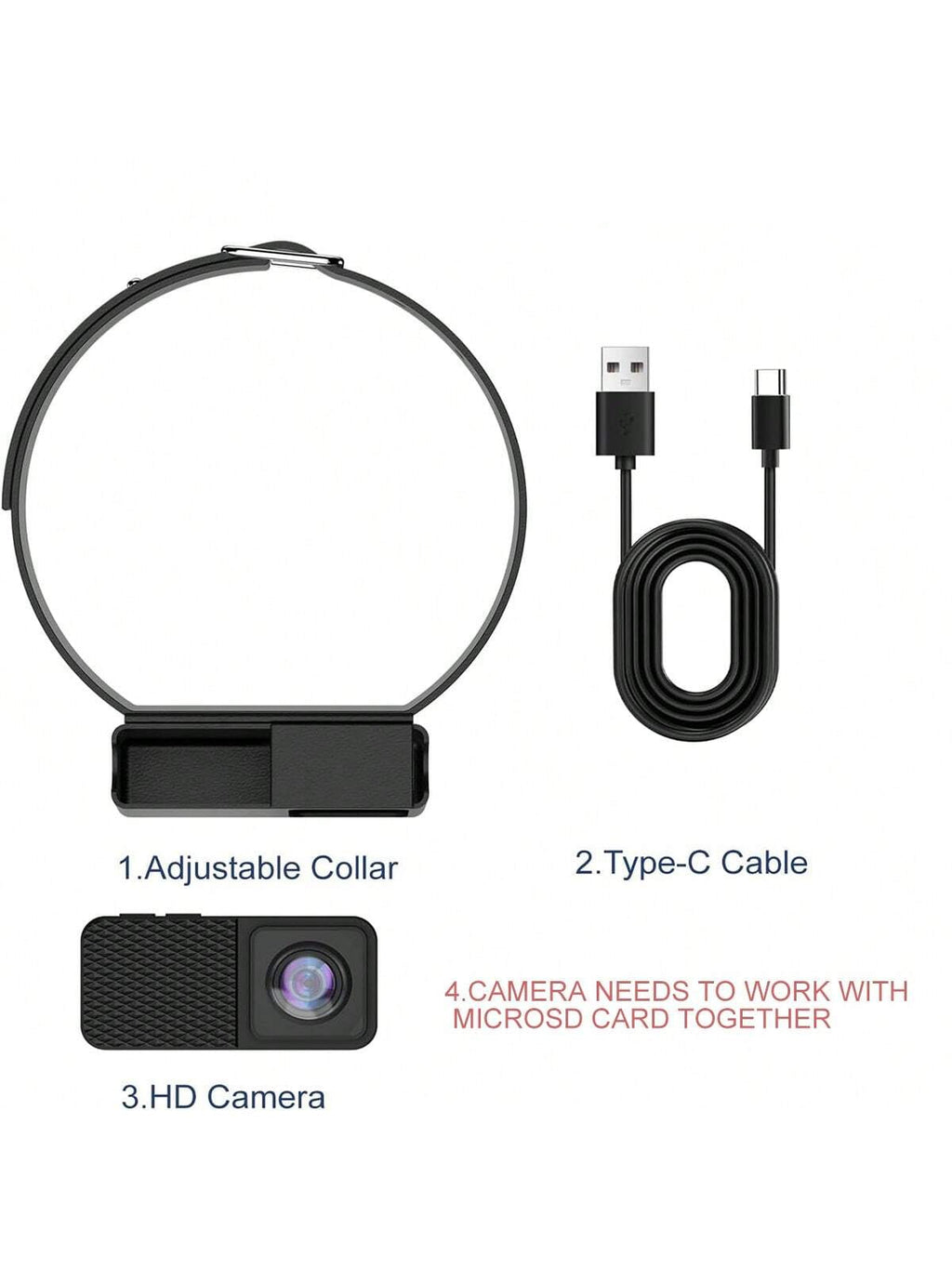 Satsus| Portable 160° Pet Camera for Cats & Dogs with 1080P HD Video – 32GB