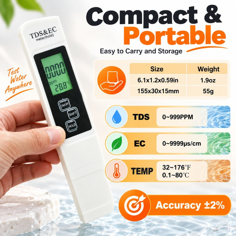 PureMeter 4 in 1 Tds Meter Digital Water Tester