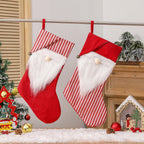 Large Christmas stocking with gnome design