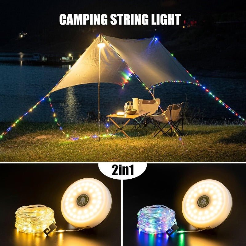 2-in-1 Camping Lantern String Combo