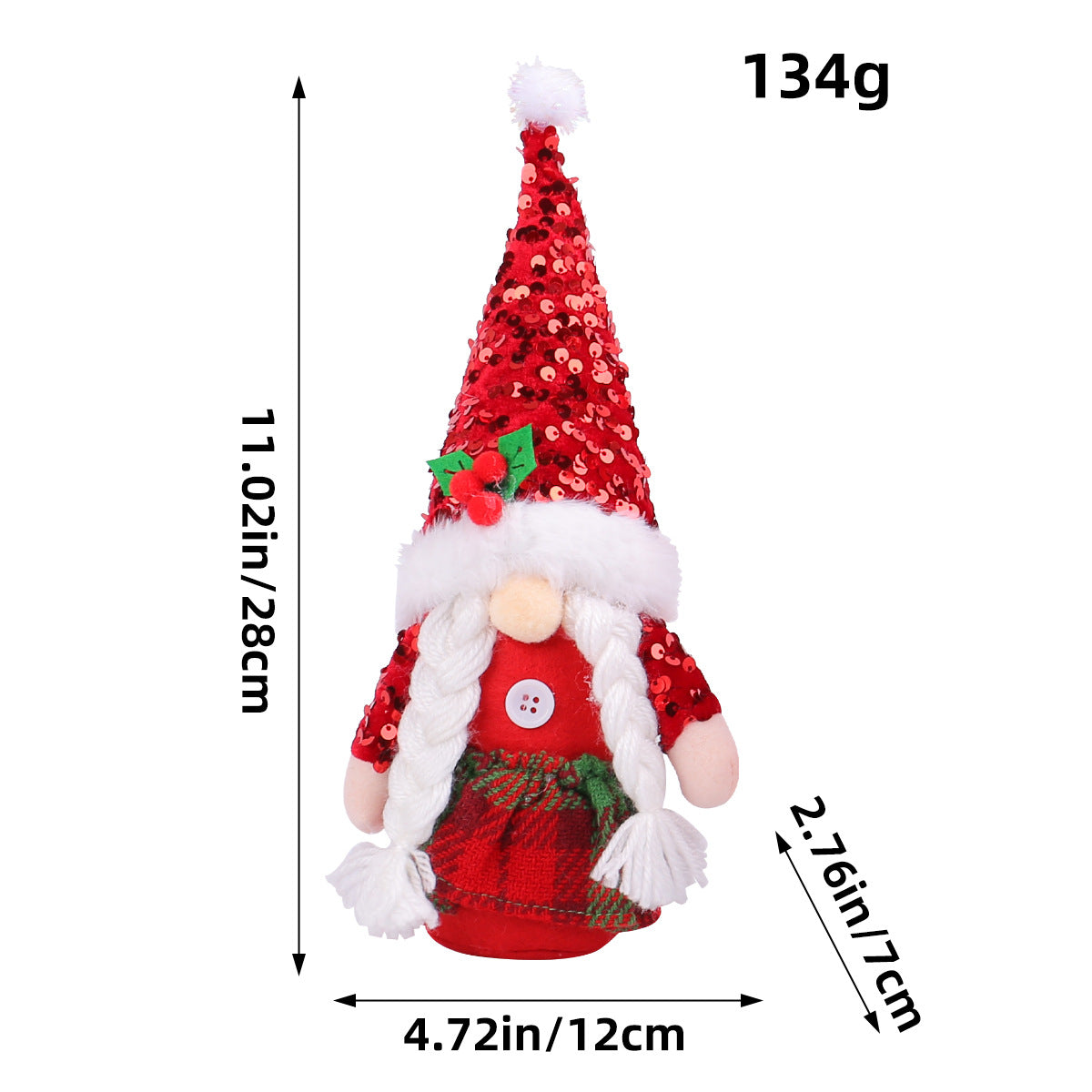 Christmas gnome with glittery hat