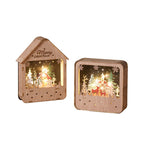 Illuminated wooden house, hand-painted, LED night light