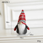 Christmas gnome, fabric hanging figure