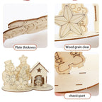 DIY Christmas House Kit, Wood, various designs