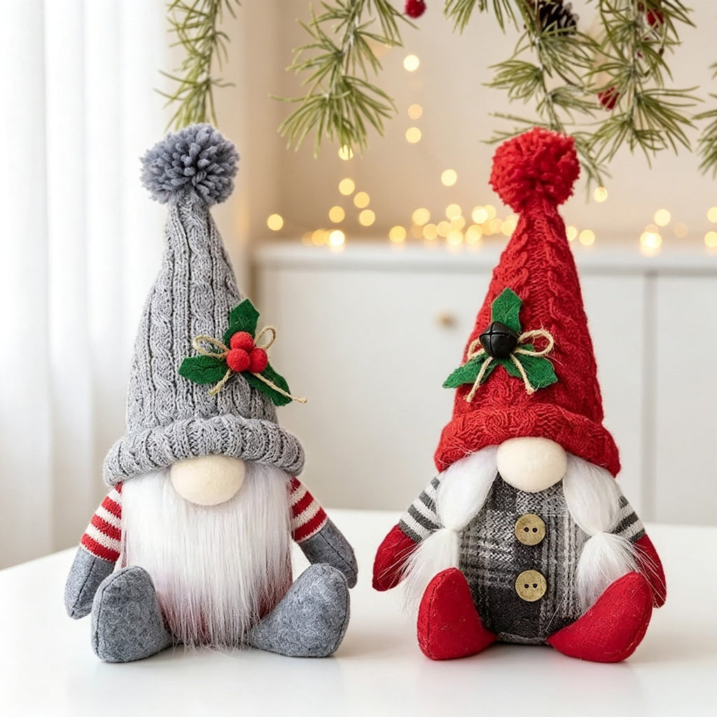 Decorative gnome figures in country house style