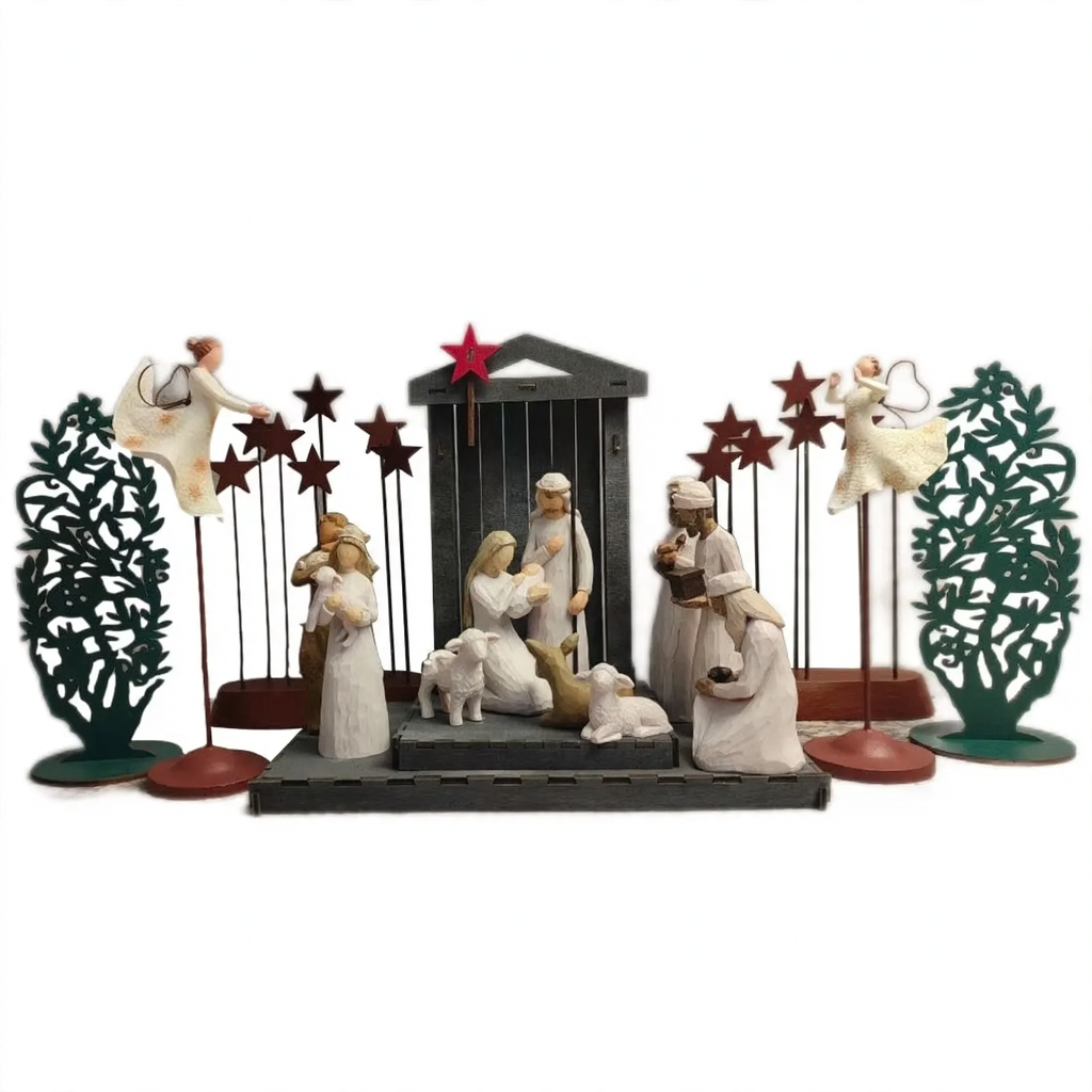 Decorative nativity figure made of resin