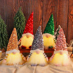 Illuminated Christmas Elf Figure with Sequins