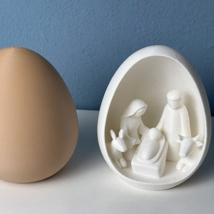 Decorative nativity figure made of PLA in 3D print