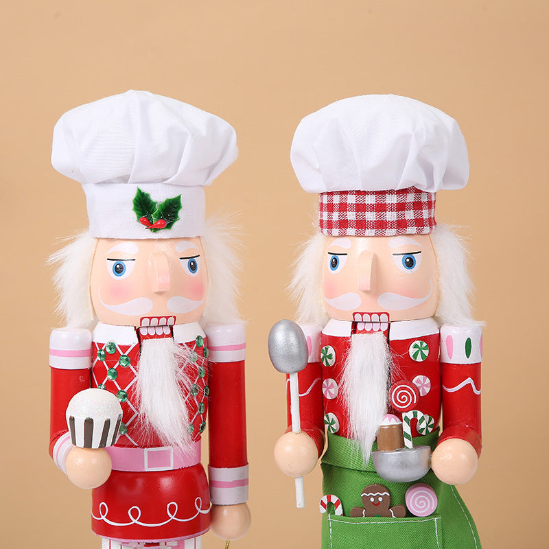 Nutcracker set made of wood, 38 cm, 2-piece