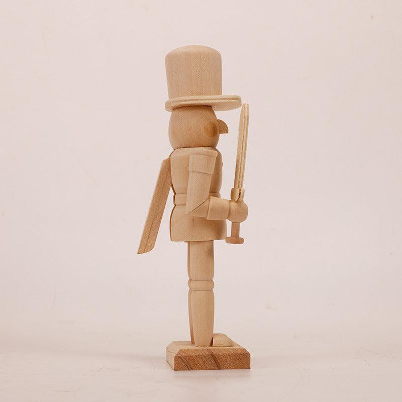 Nutcracker figure made of wood, 20 cm, for self-design