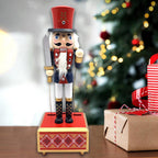 Nutcracker music box, soldier king, 30.5 cm