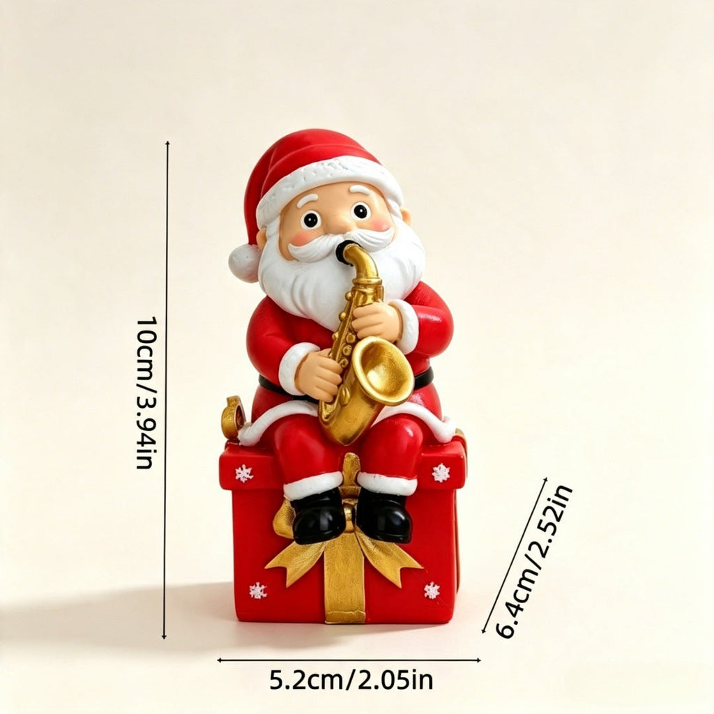 Musical Christmas Figurine, Santa Claus Design